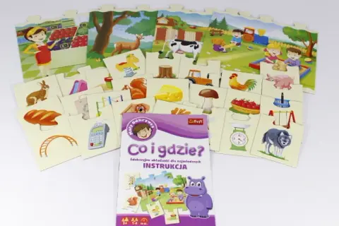 Gra Trefl "Co i gdzie?": Rozwój i zabawa dla przedszkolaka