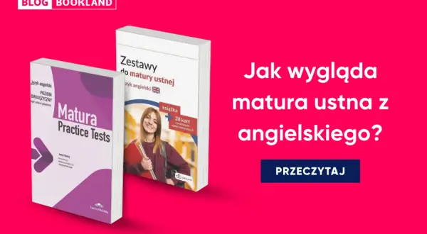 Dwie książki o maturze ustnej z angielskiego. Jedna z nich to "Matura Practice Tests", druga to "Zestawy do matury ustnej".