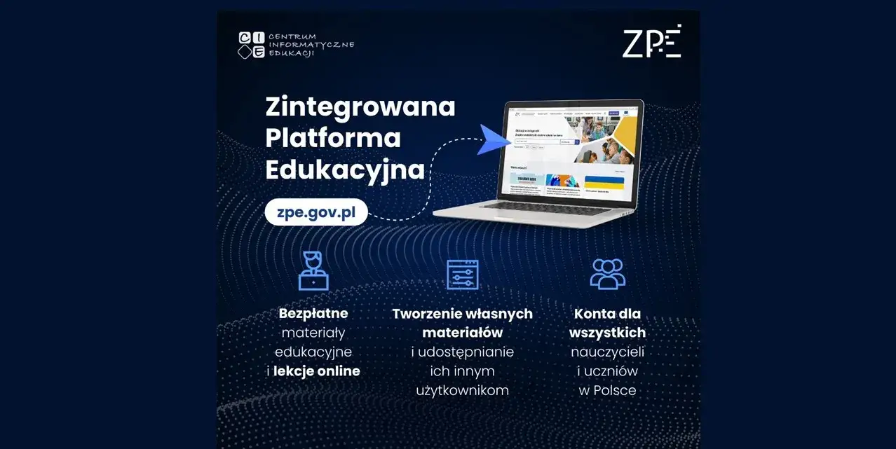 Nauczyciel online i uczniowie na platformie edukacyjnej