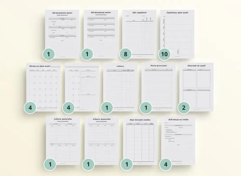 plan nauki matematyki matura harmonogram