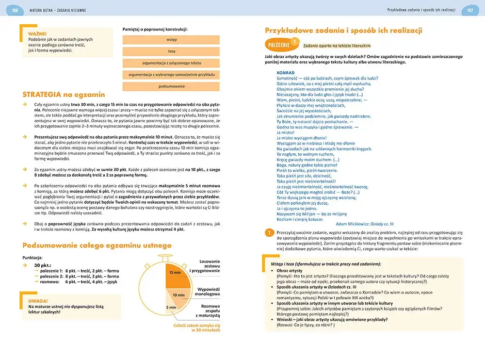Przykładowe zadanie matura ustna polski analiza tekstu