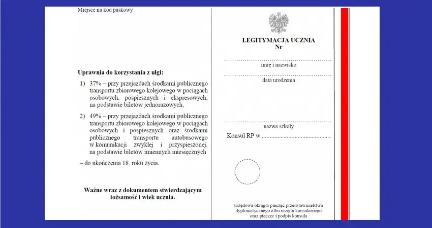 dokumenty do wniosku o legitymację szkolną