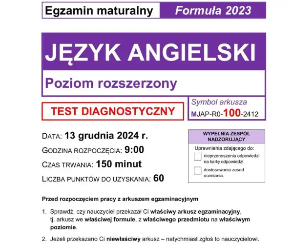 Ile trwa matura z angielskiego? Czasy CKE 2025 i porady